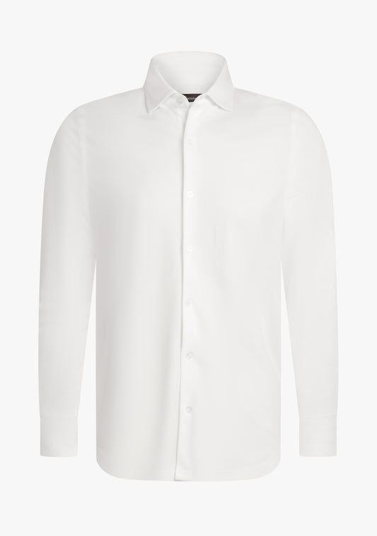 Felix Cotton Pique Shirt White