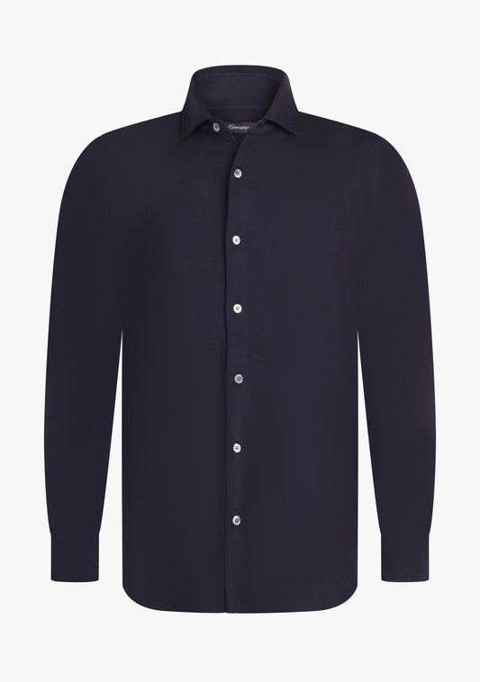 Wool jersey shirt Navy