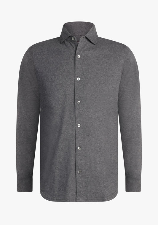 Felix Cotton Pique Shirt Grey