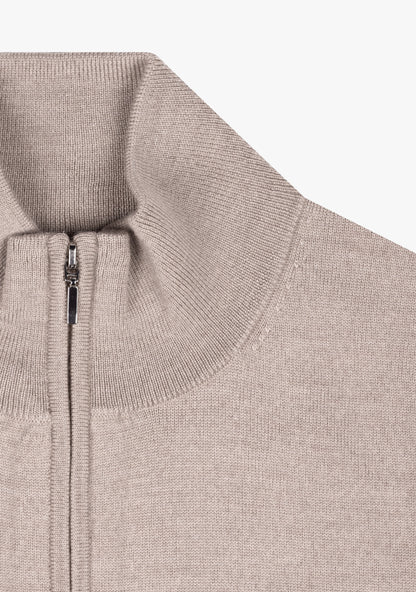 Clark Half zip sweater Taupe
