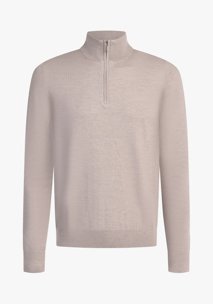 Clark Half zip sweater Taupe