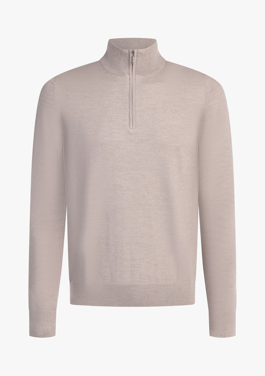 Clark Half zip sweater Taupe