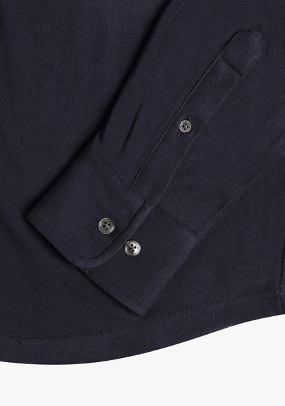 Wool jersey shirt Navy